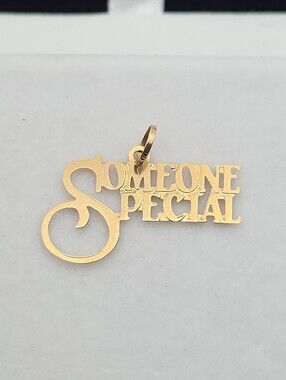 Vintage Fine Jewelry 14k Gold "Someone Special" Charm Pendant